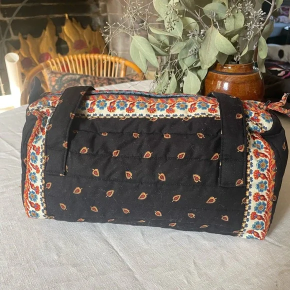 Vintage Suttles and Seawinds Quilted Bag Floral Cottagecore Straps and Zipper - Picture 7 of 13